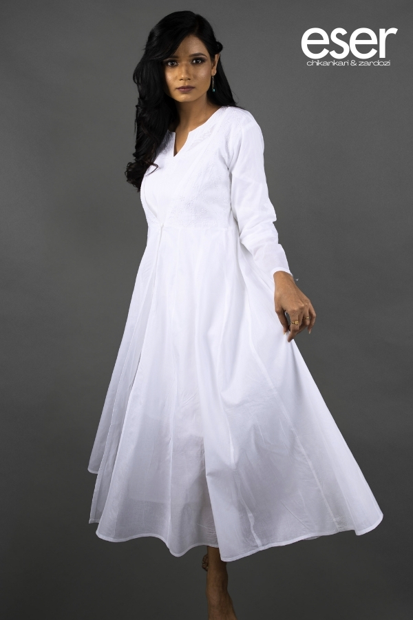 White Kalidar Angarkha | Eser