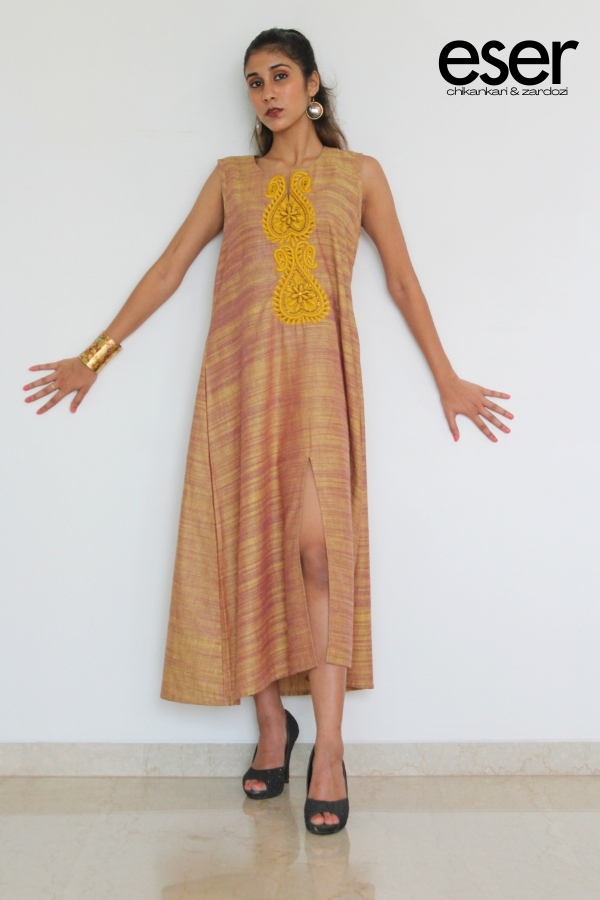 Zardozi Yarn Dye Dress | Eser